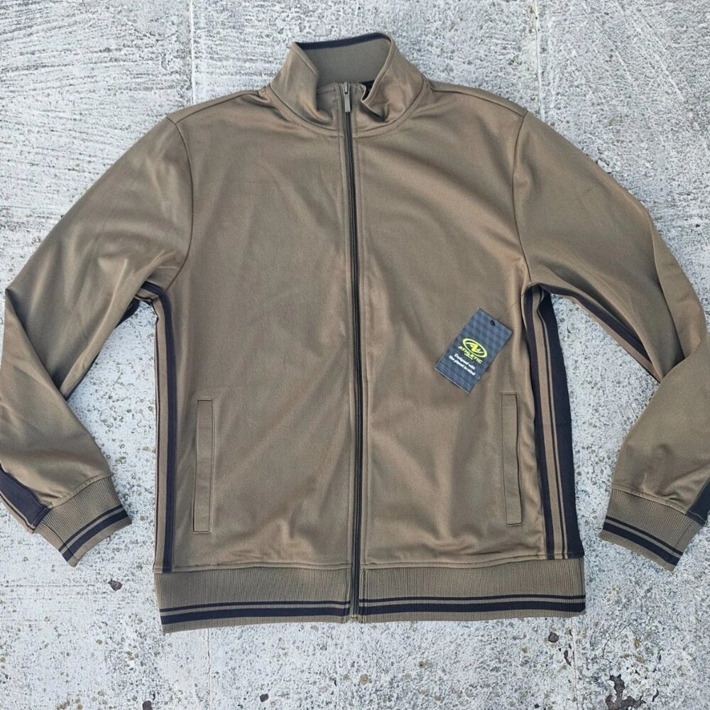 Athletic Works Men Track Jacket Athletic Sport Coat Zip Up Size M 38-40 New